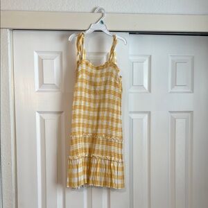 Yellow Checkered Kids Dress